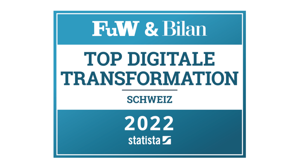 Gratulation für Auszeichnung Top Digitale Transformation