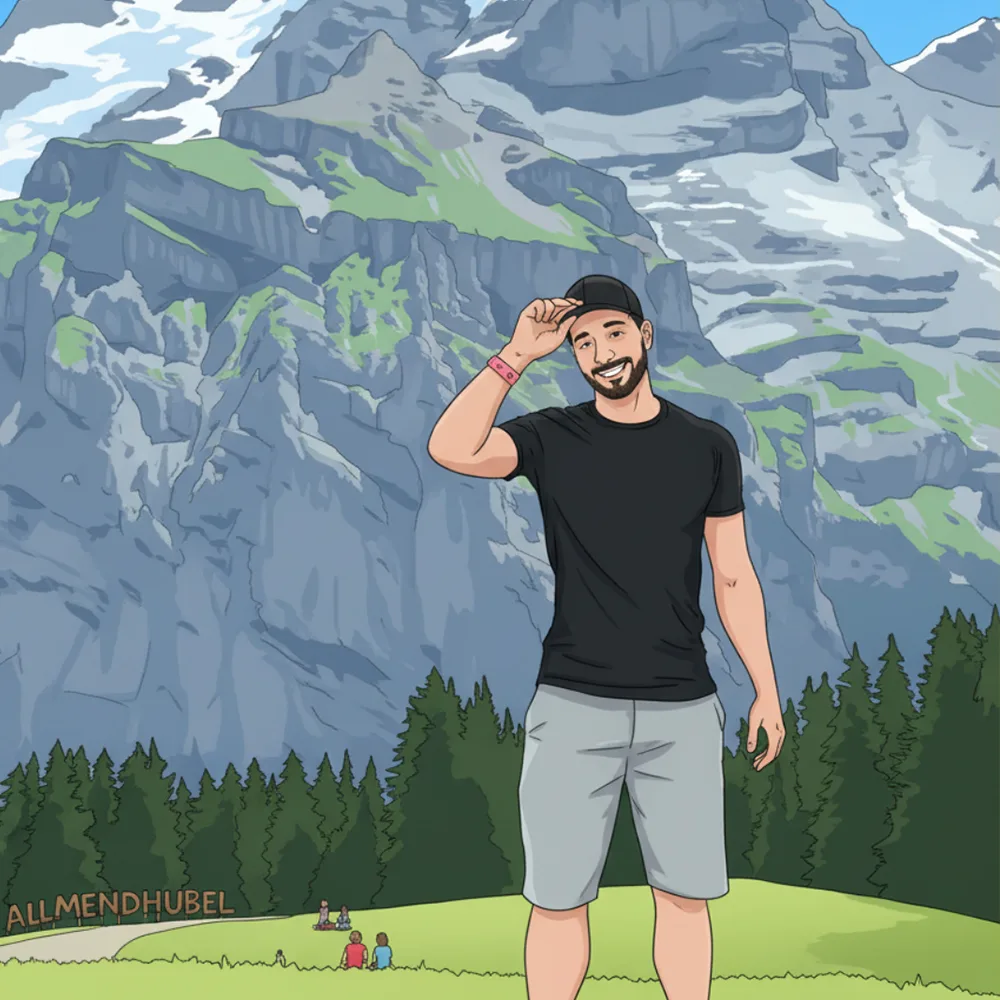 Bild von Mitarbeiter Roman vor einem Berg